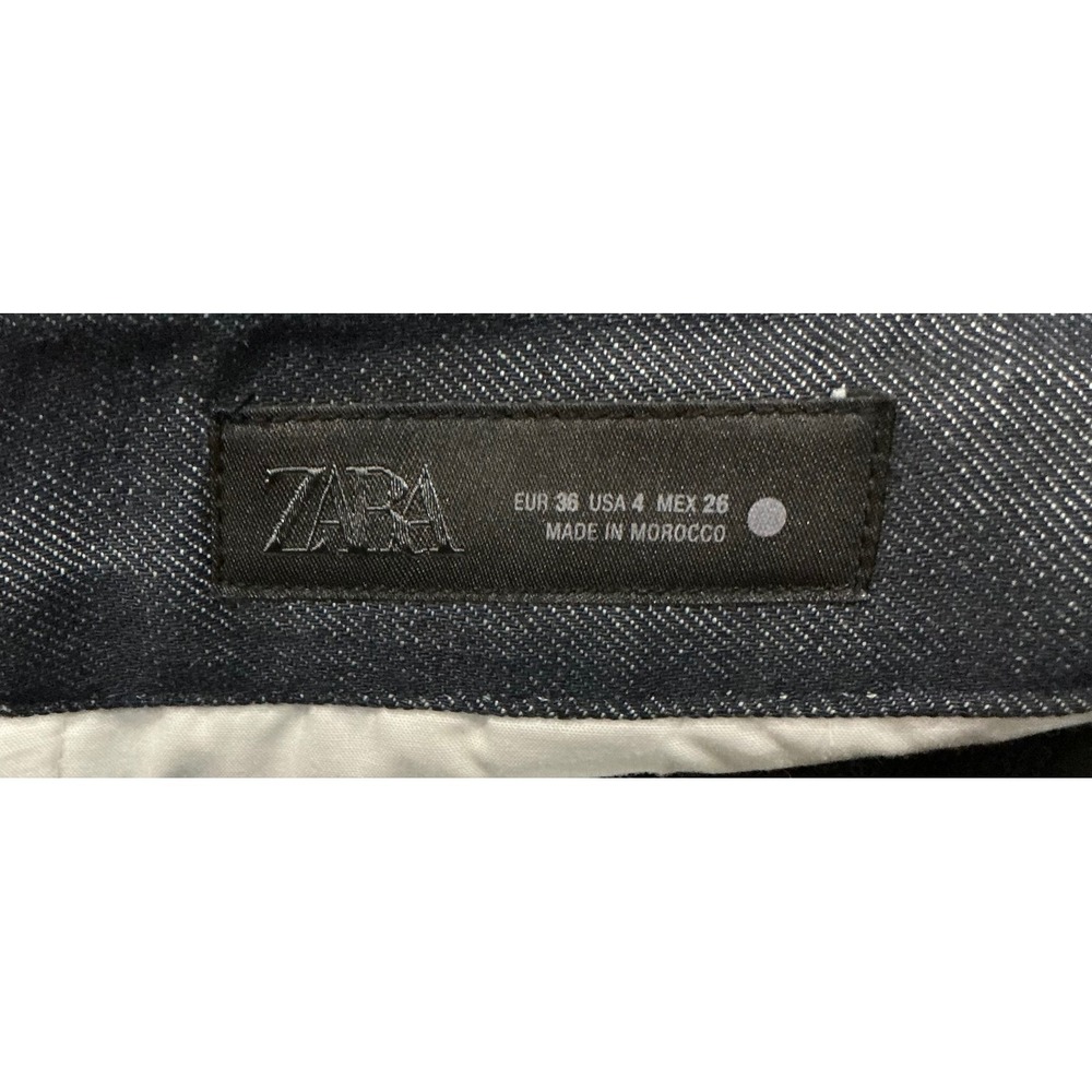 Zara ZW Collection High Waisted Balloon Pleated Jeans Dark Indigo Blue S / 4 NEW - Picture 6 of 7